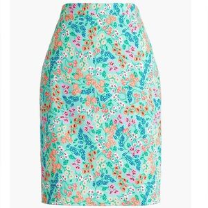 J. Crew Floral Pencil Skirt - Fresh Spearmint Multi